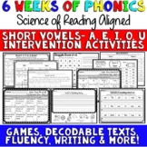 Short Vowels 1st Grade 95% Phonics S.O.R Games Worksheets 