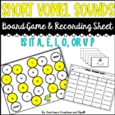 Short Vowels Board Game and Recording Sheet