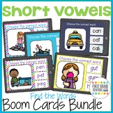 Short Vowels Boom Cards Bundle CVC Words Digital Game