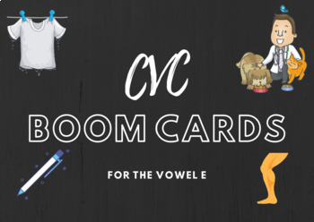 Preview of Short Vowels Boom Cards E
