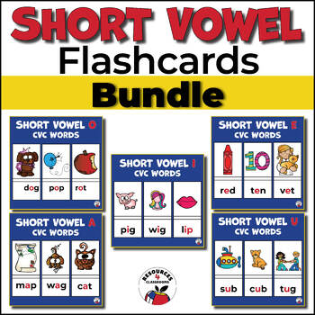 Preview of Short Vowel Word Families | Phonics Flashcards | CVC Word Practice | Bundle