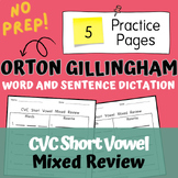 Short Vowels CVC | Mixed REVIEW Assessment | Dictation Ort