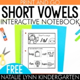 Short Vowels CVC Phonics Interactive Notebook FREEBIE