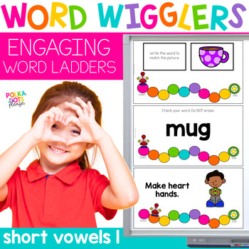 Preview of Short Vowels  | CVC Word Ladders | Word Wigglers Movement Game 1