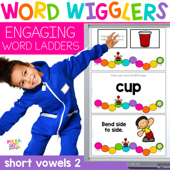 Preview of Short Vowels  | CVC Word Ladders | Word Wigglers Movement Game 2