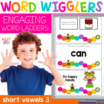 Preview of Short Vowels  | CVC Word Ladders | Word Wigglers Movement Game 3