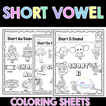 Preview of Short Vowels Coloring Worksheets