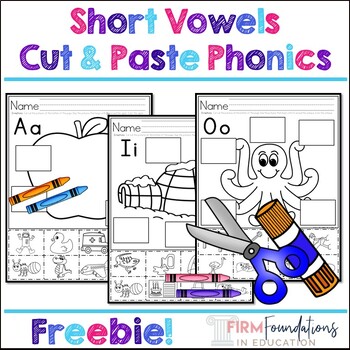 Preview of Short Vowels Activity - Cut & Paste Phonics Activity - Free