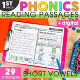 Decodable Passages Science of Reading - Short Vowels - 1st
