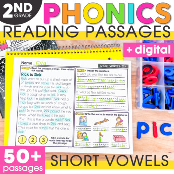 Short Vowels Decodable Phonics Reading Comprehension Passages Science ...