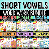 Short Vowels Differentiated Word Work Bin Bundle