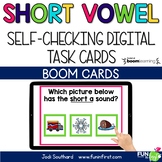 Short Vowels - Digital Task Cards | Boom Cards | Distance 