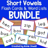 Short Vowel CVC Flash Cards and Word Lists Bundle