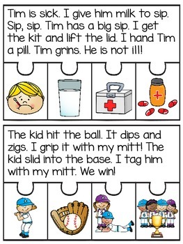 Short Vowels Reading Passages Fluency and Comprehension Puzzles