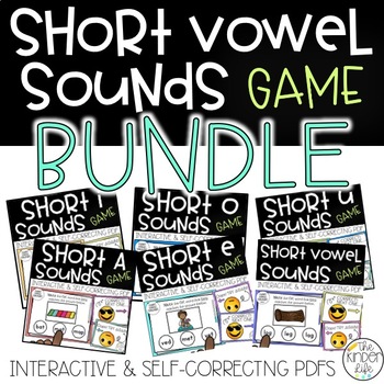 Preview of Short Vowels Digital PDF Games Assessments BUNDLE Distance Learning