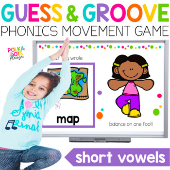 Preview of Short Vowels Movement Game | Short Vowel Worksheets | CVC Words