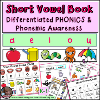 Preview of Short Vowel Book PHONICS: Phonemic Awareness RTI ELA K-2 {Science of Reading}