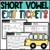 Short Vowels Phonics Exit Slips Exit Tickets Assessment Qu