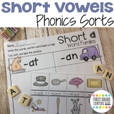 Short Vowels Phonics  Word Sorts