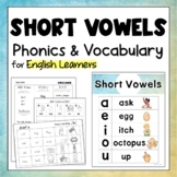 Short Vowels | Phonics and Vocabulary Word Work ESL Activities