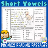 Short Vowels Fluency Passages | Decodable Readers