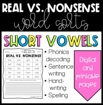 Level 4 Winter Clothes Nonsense and Real Word Sorting