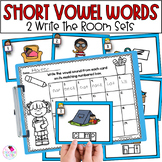 Short Vowels Phonics Review Write the Room - ELA Centers