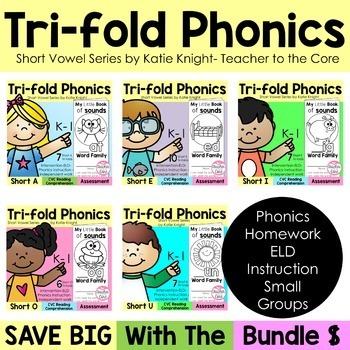 Preview of Short Vowels Phonics Tri-Folds