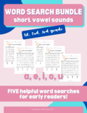 5 Short Vowel Word Searches (a,e,i,o,u)