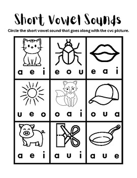 Short Vowels Worksheet by Mrs Rizzos Resources | TPT