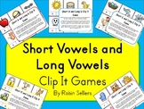 Short Vowels and Long Vowels Clip It Games {Common Core Phonics}