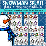 Short Vowels and Long Vowels Game - Snowman SPLAT! 