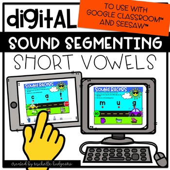 Preview of Short Vowels cvc Digital Distance Learning for Google Classroom™ & Seesaw™