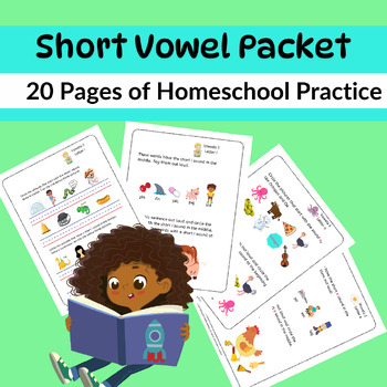 Preview of Short Vowels for Homeschoolers Video Lessons Included