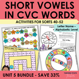 Short Vowels in CVC Words Games and Letter Name Alphabetic