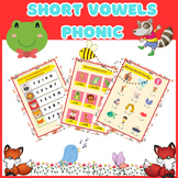 Short Vowels phonic Worksheets spring theme