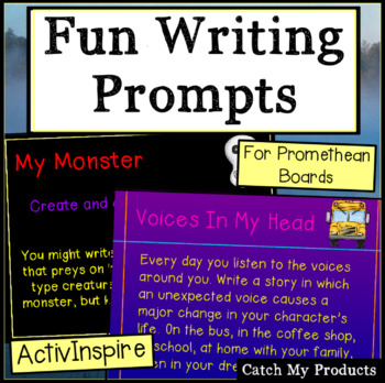 Preview of Short Writing Prompts for Promethean Board