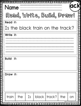 Short A Word Families Worksheets Bundle: ack Family, an Family, at Family