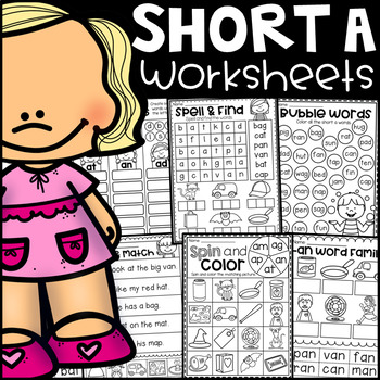 Preview of Short a Worksheets - CVC Words