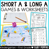 Short vs Long Vowels Worksheet and Games - Short A, Long A