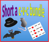 Short a cvc bundle - worksheet and bingo game