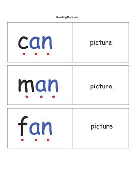 Preview of Short "a" vowel word Families l Match picture to word l Preschool Reading 