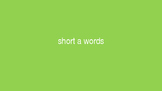 Short a words powerpoint