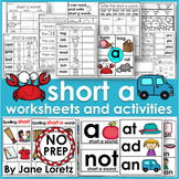 Short a worksheets and activities NO PREP