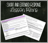 Short and Extended Response Lesson Plans for Test Prep