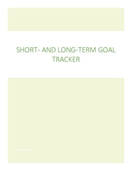 Preview of Occupational/Physical/Speech Therapy: Short and Long Term GOAL TRACKER