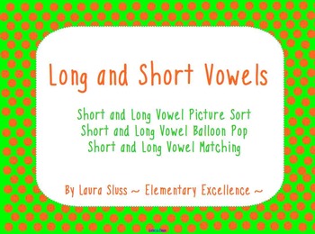 Preview of Short and Long Vowel INTERACTIVE Smartboard Practice Activities