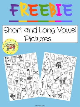 Preview of Short and Long Vowel Pictures FREEBIE