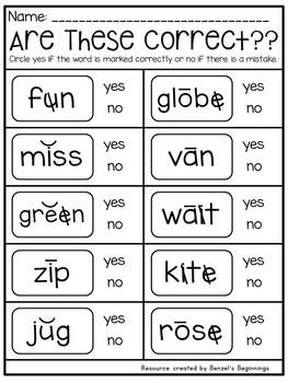 Short and Long Vowel Practice Pack! by Benzel's Beginnings | TpT