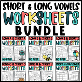 Short and Long Vowel Sheets BUNDLE: Cut and Paste, Sorts, Cloze, and more